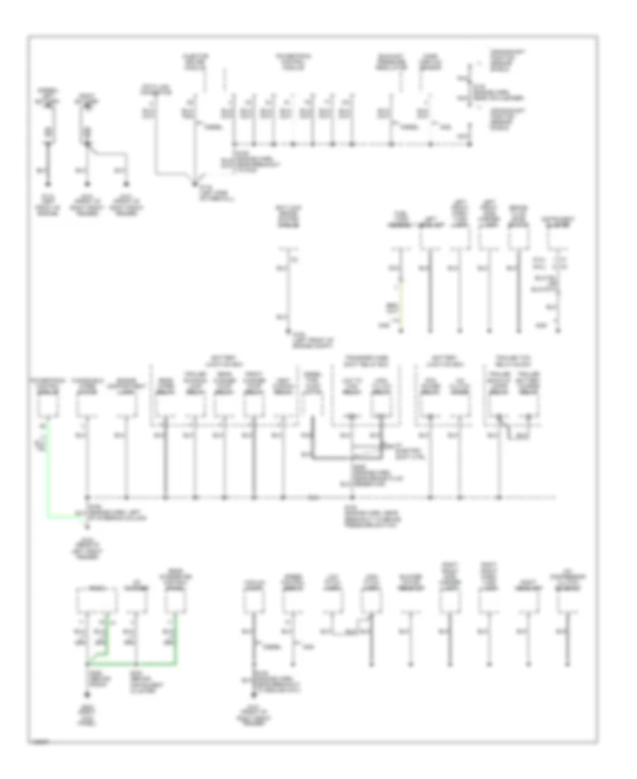 Ground Distribution Wiring Diagram 1 of 3 for Ford Excursion 2000