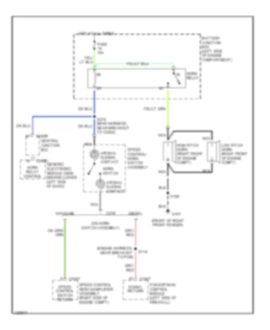 Horn Wiring Diagram for Ford Excursion 2000