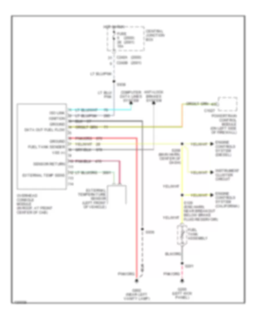 Overhead Console Wiring Diagram for Ford Excursion 2000