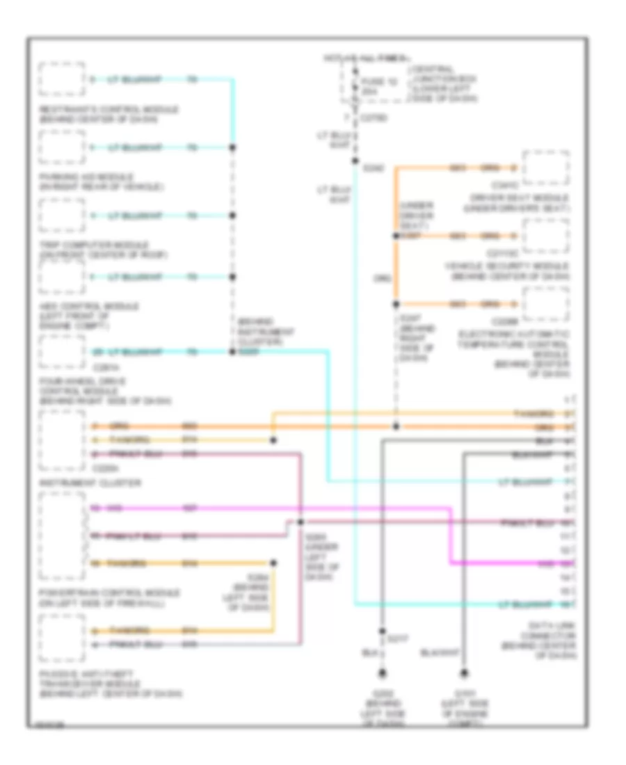 Computer Data Lines Wiring Diagram for Ford Excursion 2002