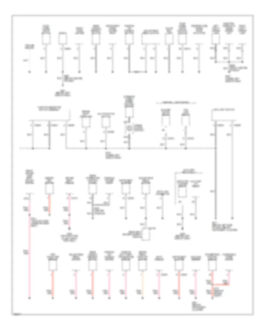 Ground Distribution Wiring Diagram 2 of 4 for Ford Excursion 2002