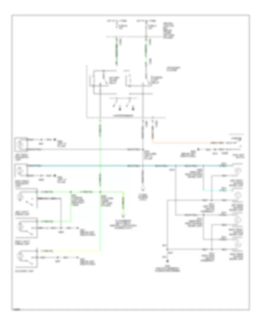 Courtesy Lamps Wiring Diagram 1 of 2 for Ford Excursion 2002