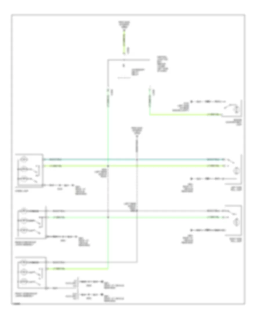 Courtesy Lamps Wiring Diagram 2 of 2 for Ford Excursion 2002
