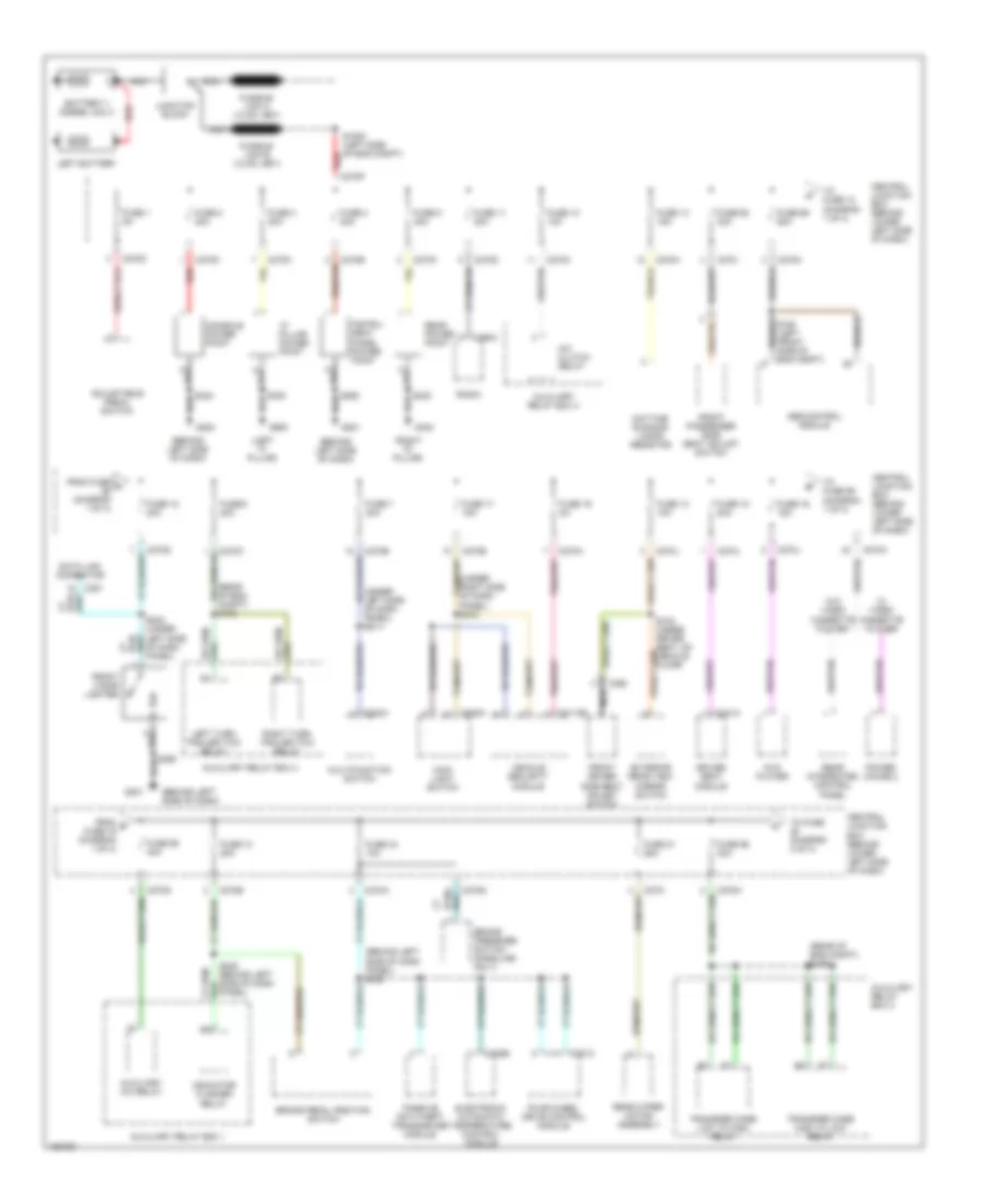 Power Distribution Wiring Diagram 1 of 4 for Ford Excursion 2002