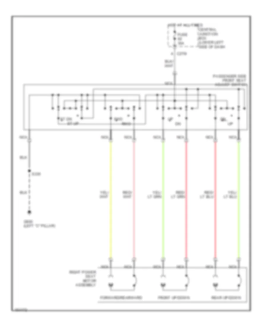 Passenger Power Seat Wiring Diagram for Ford Excursion 2002