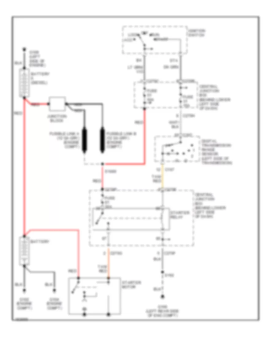 Starting Wiring Diagram for Ford Excursion 2002