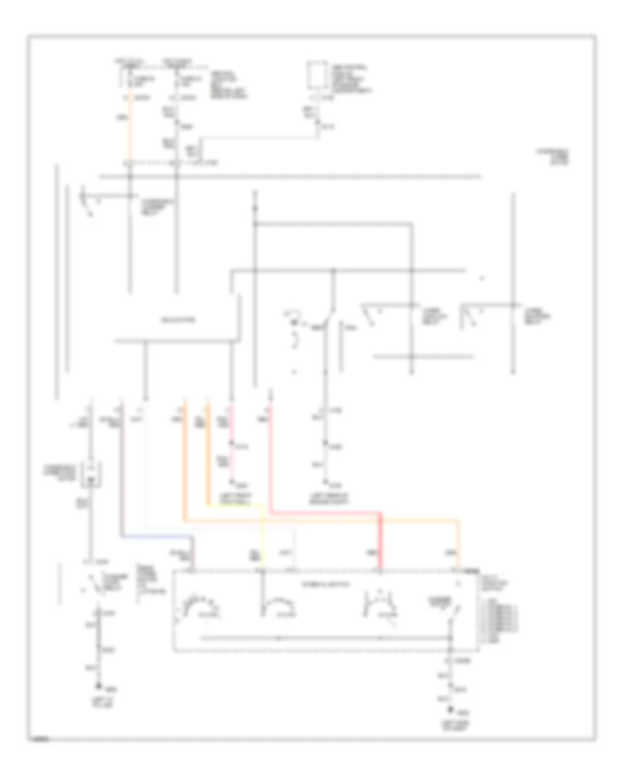 Электросхема переднего дворника стеклоочистителя и омывателя для Ford Excursion 2002