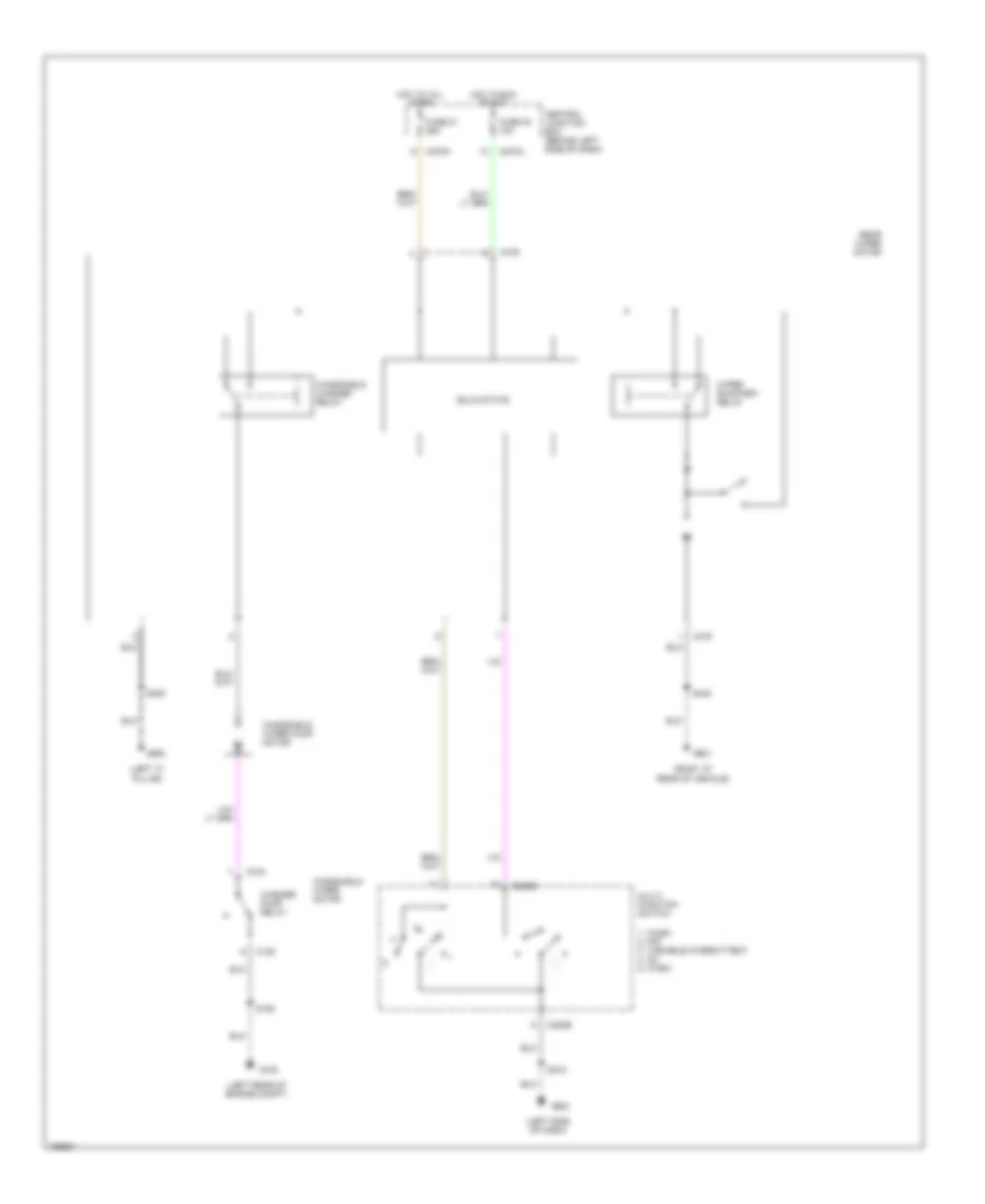 Электросхема заднего стеклоочистителя и омывателя стекла для Ford Excursion 2002