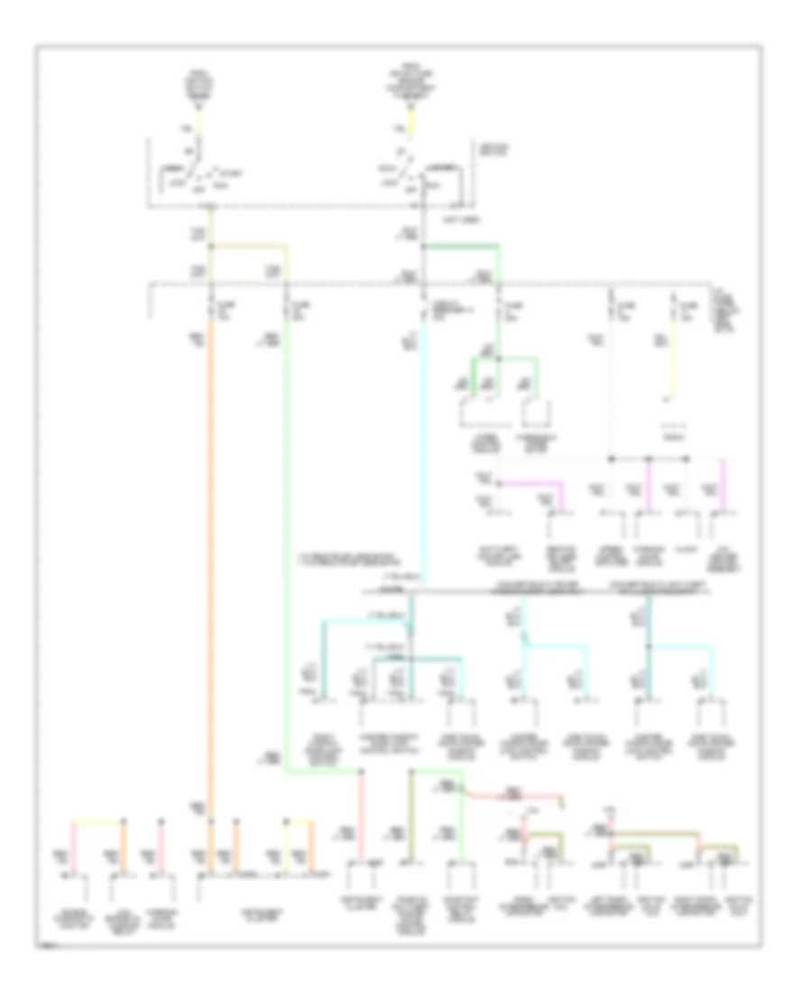 Power Distribution Wiring Diagram 3 of 3 for Ford Mustang Cobra 1996