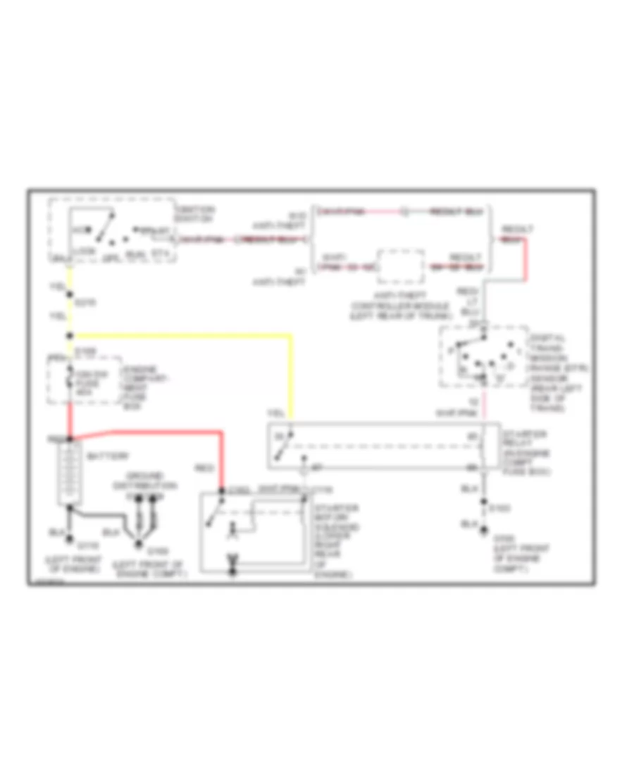 Starting Wiring Diagram, AT for Ford Mustang GT 1998
