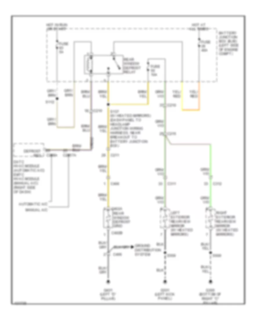 Defoggers Wiring Diagram for Ford Flex Limited 2014