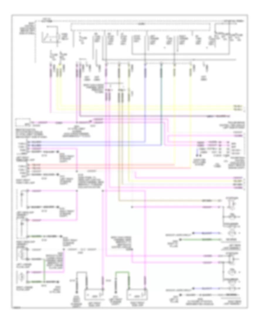 Exterior Lamps Wiring Diagram 1 of 2 for Ford Flex Limited 2014