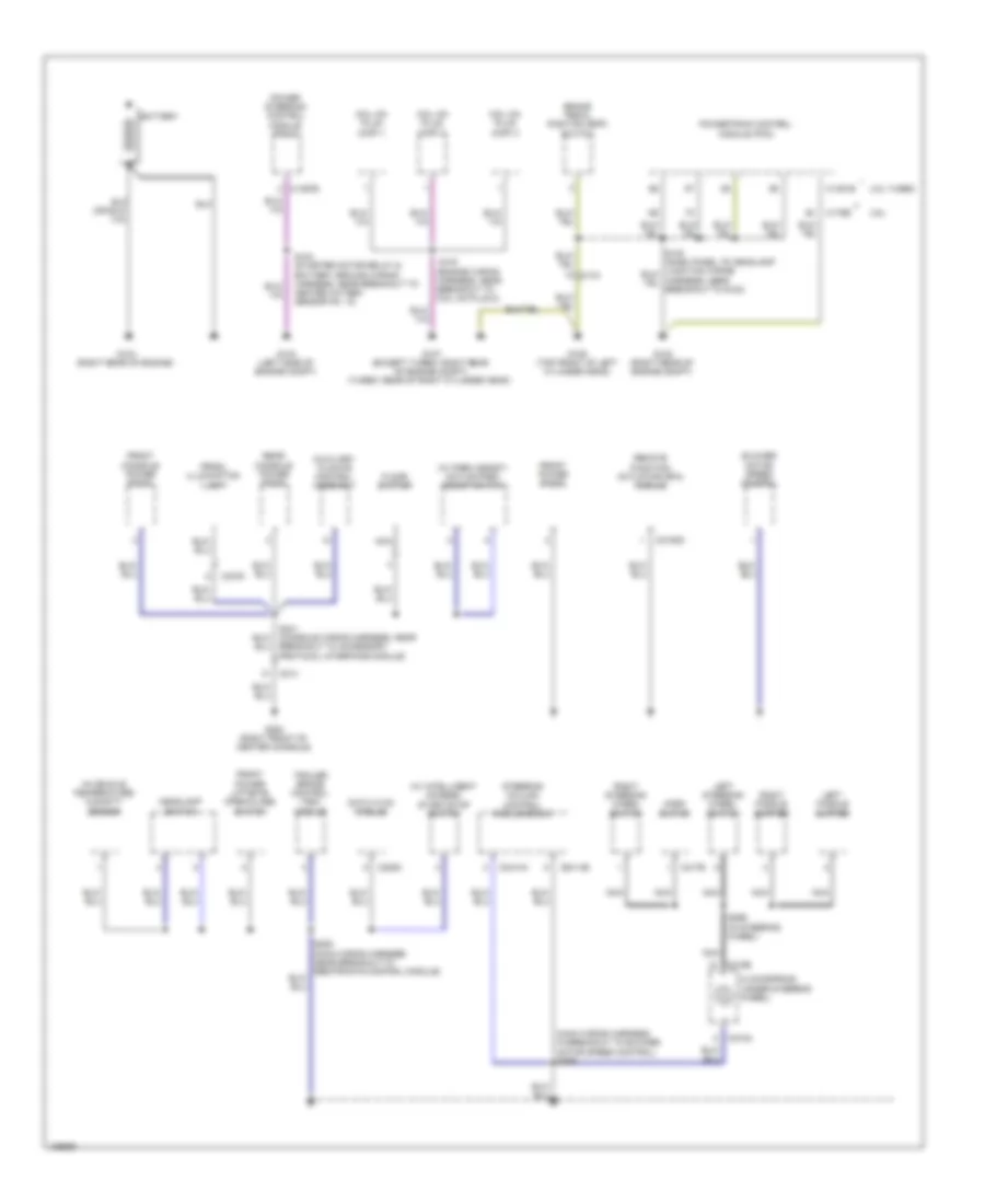 Ground Distribution Wiring Diagram 1 of 5 for Ford Flex Limited 2014