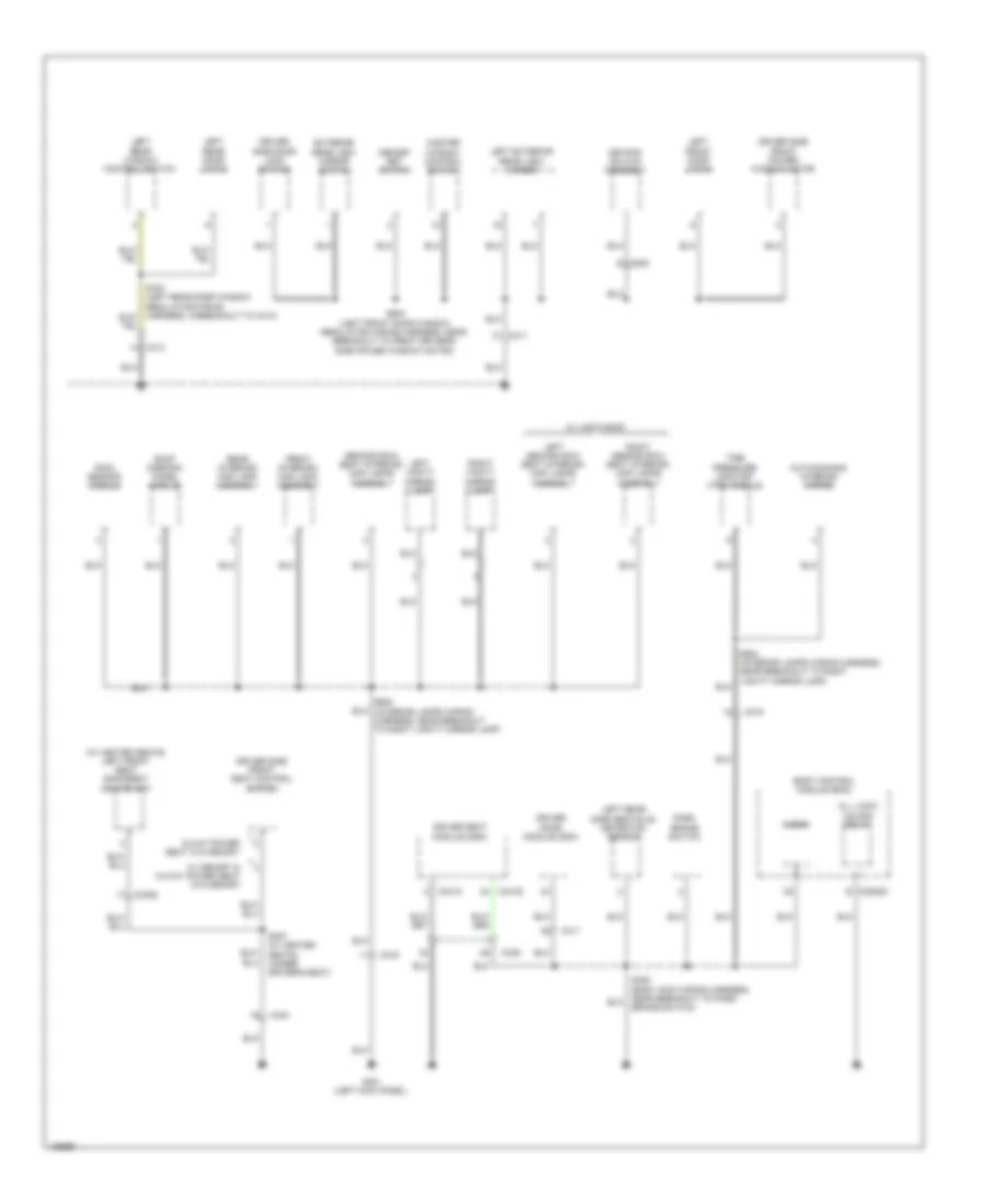 Ground Distribution Wiring Diagram 5 of 5 for Ford Flex Limited 2014