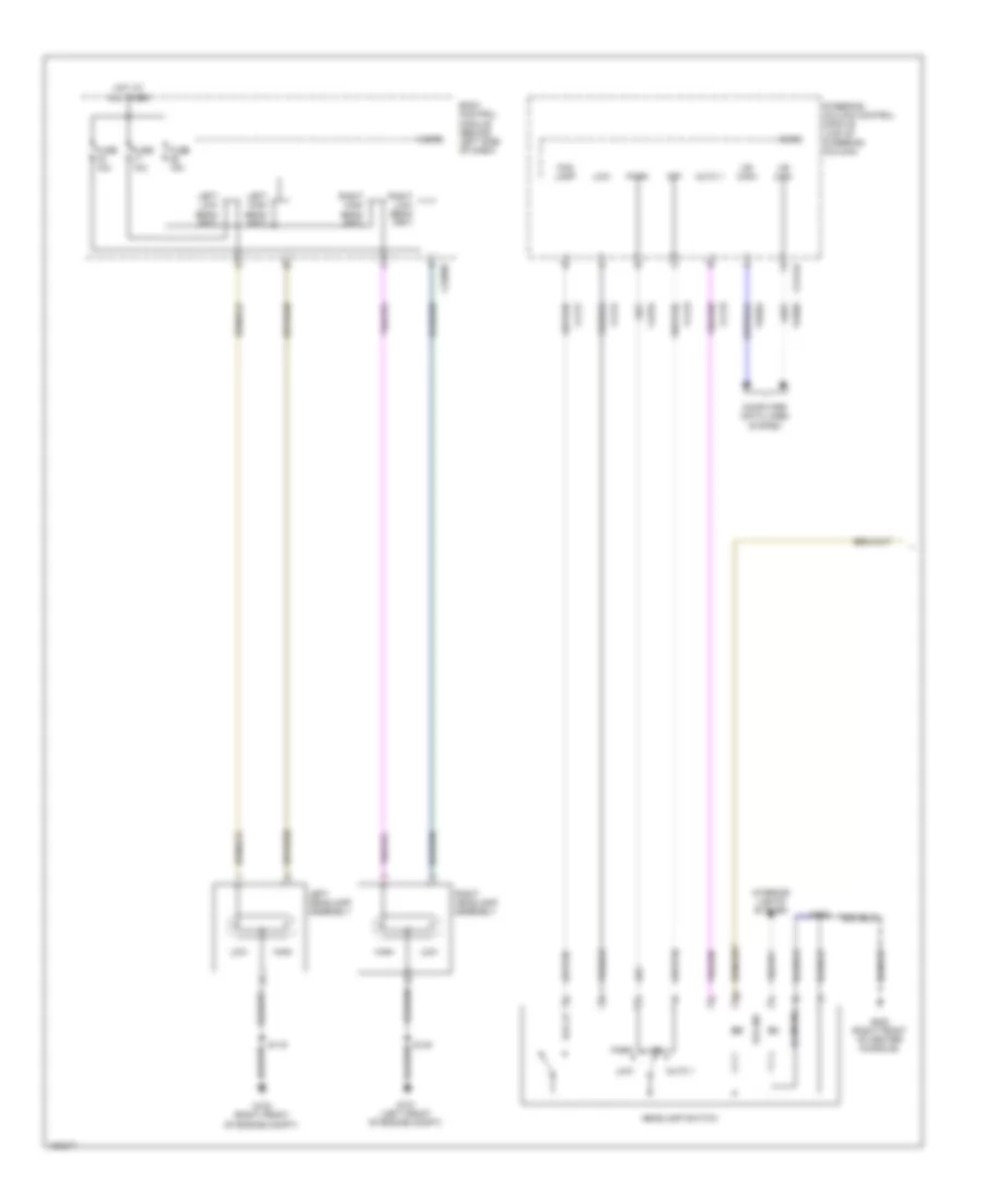 Headlights Wiring Diagram, without High Intensity Gas Discharge Headlights (1 of 2) for Ford Flex Limited 2014