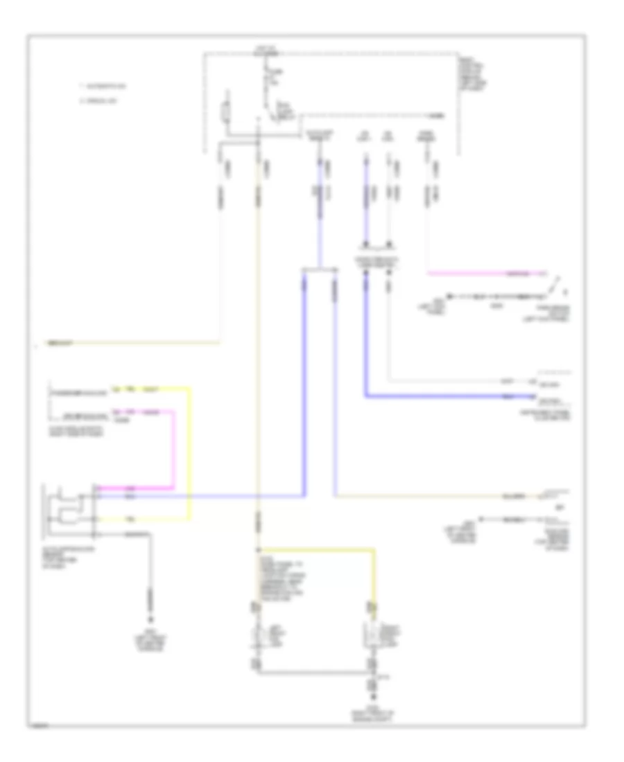 Headlights Wiring Diagram, without High Intensity Gas Discharge Headlights (2 of 2) for Ford Flex Limited 2014