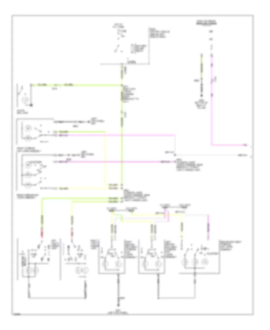 Courtesy Lamps Wiring Diagram 1 of 3 for Ford Flex Limited 2014