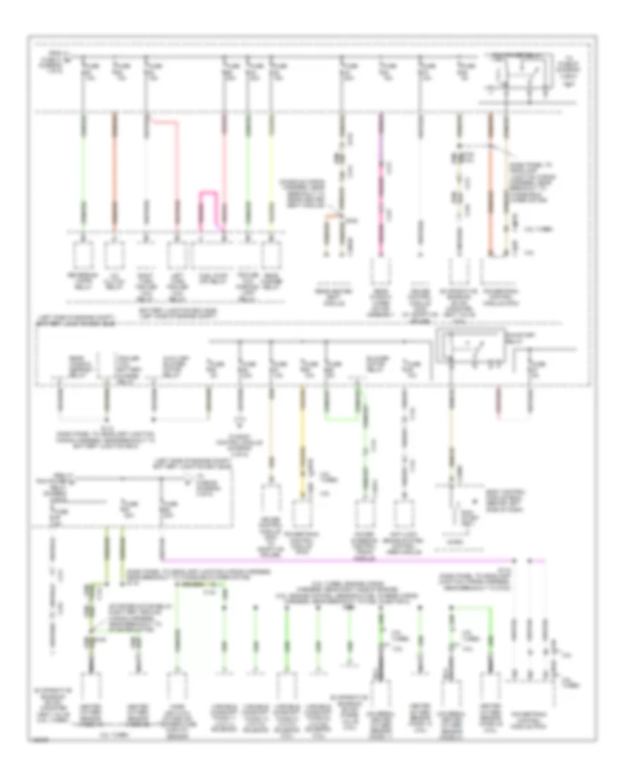 Power Distribution Wiring Diagram (2 of 5) for Ford Flex Limited 2014