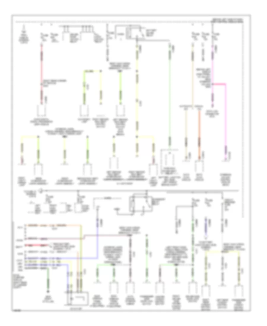 Power Distribution Wiring Diagram 4 of 5 for Ford Flex Limited 2014