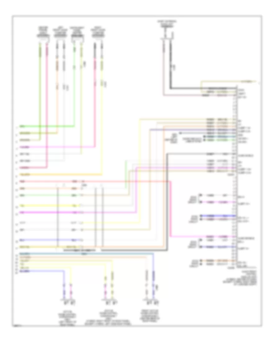 SONY Radio Wiring Diagram 2 of 3 for Ford Fusion Energi Titanium 2013