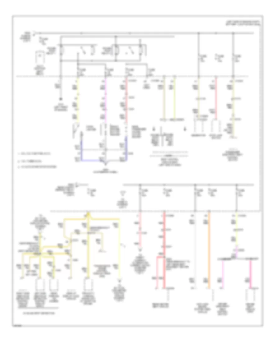 Power Distribution Wiring Diagram, Except Hybrid (3 of 7) for Ford Fusion Energi Titanium 2013