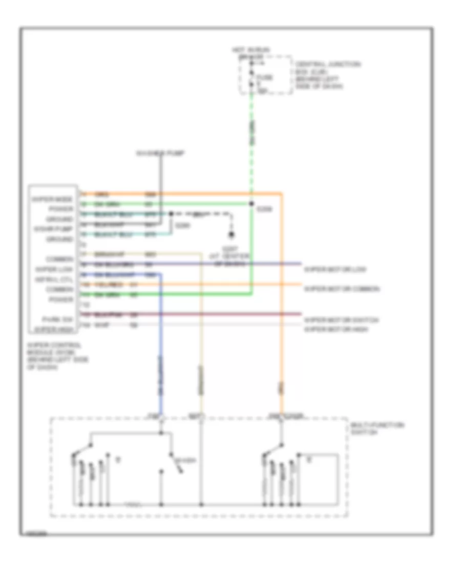 Электросхема стеклоочистителя, дворников и омывателя, С Разобранное Шасси для Ford RV Cutaway E350 Super Duty 2004