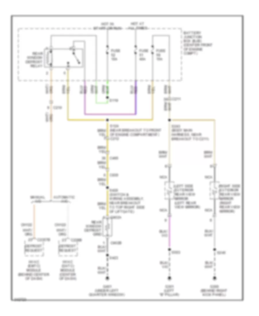 Defoggers Wiring Diagram for Ford Expedition 2011