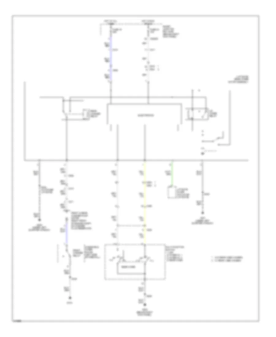 Электросхема заднего стеклоочистителя дворника и омывателя для Ford Expedition 2011