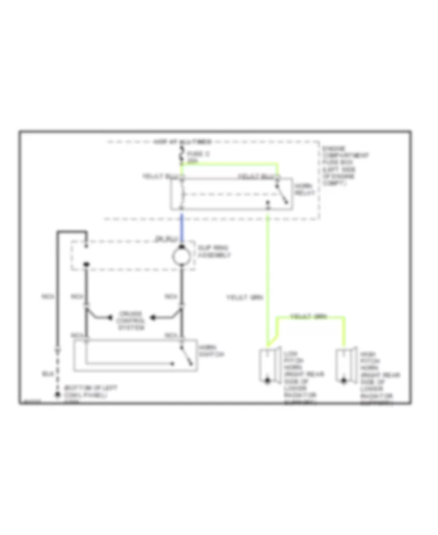 Horn Wiring Diagram for Ford F-Super Duty 1992