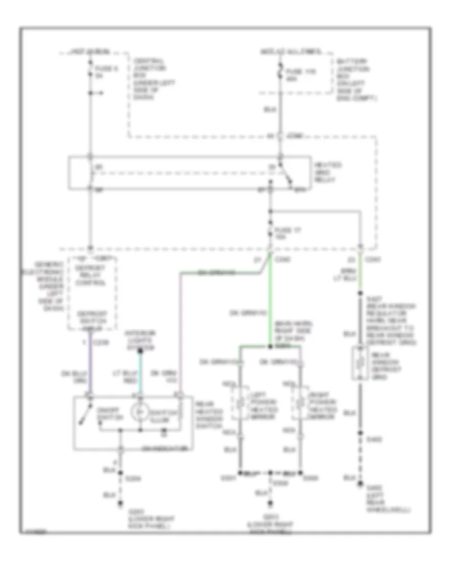 Defogger Wiring Diagram for Ford Expedition 2000