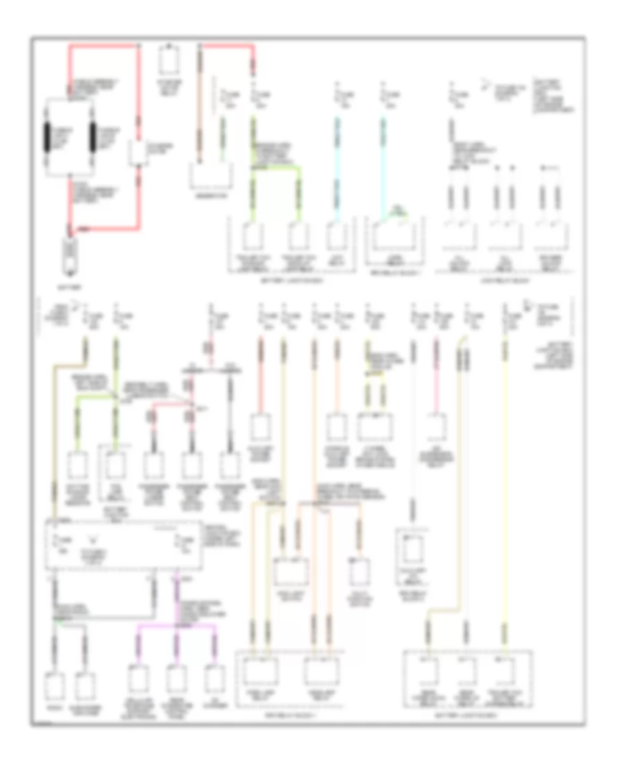 Power Distribution Wiring Diagram 1 of 4 for Ford Expedition 2000