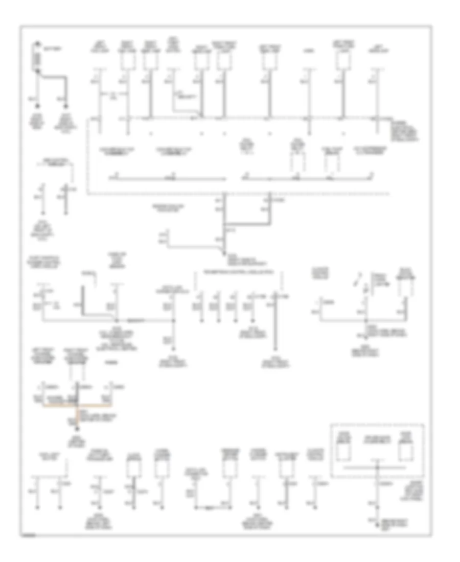Ground Distribution Wiring Diagram 1 of 2 for Ford Mustang 2005