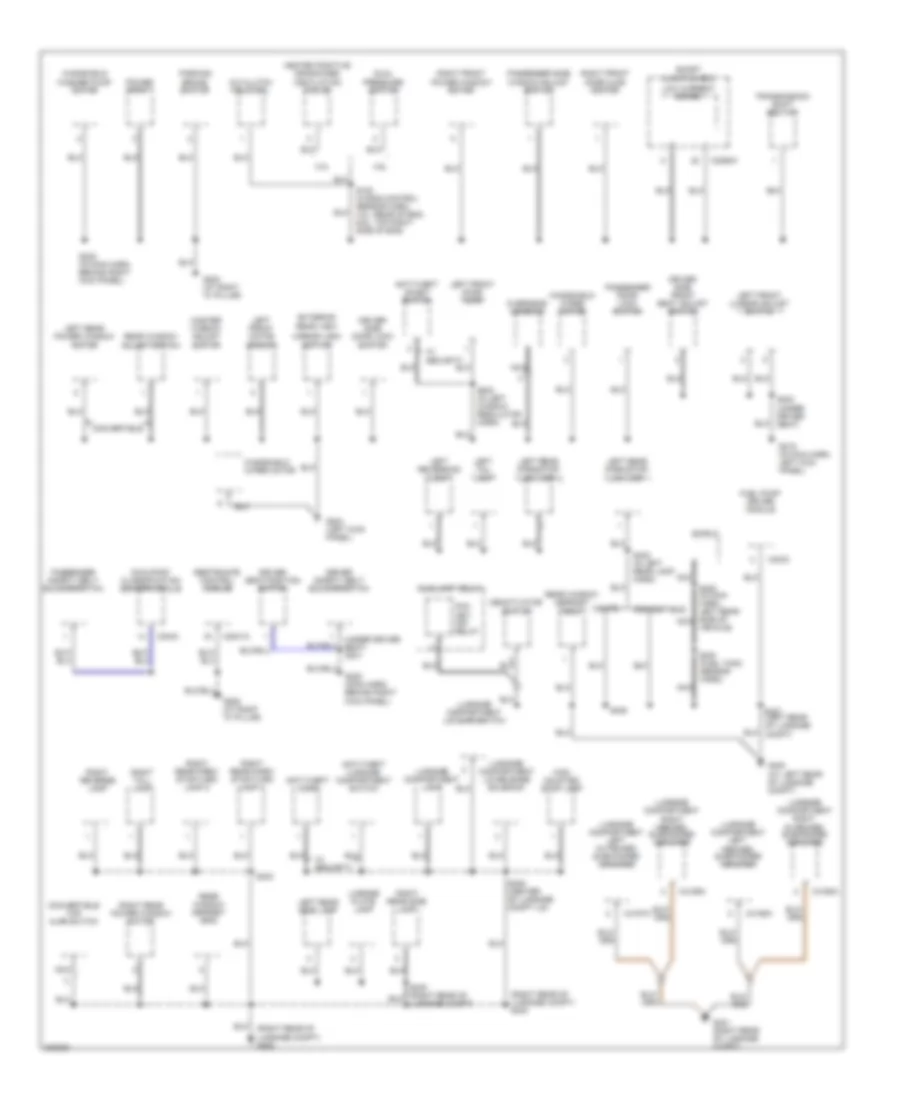 Ground Distribution Wiring Diagram (2 of 2) for Ford Mustang 2005