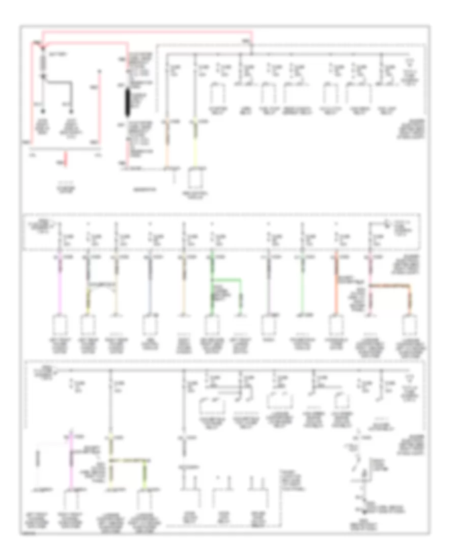 Power Distribution Wiring Diagram 1 of 4 for Ford Mustang 2005