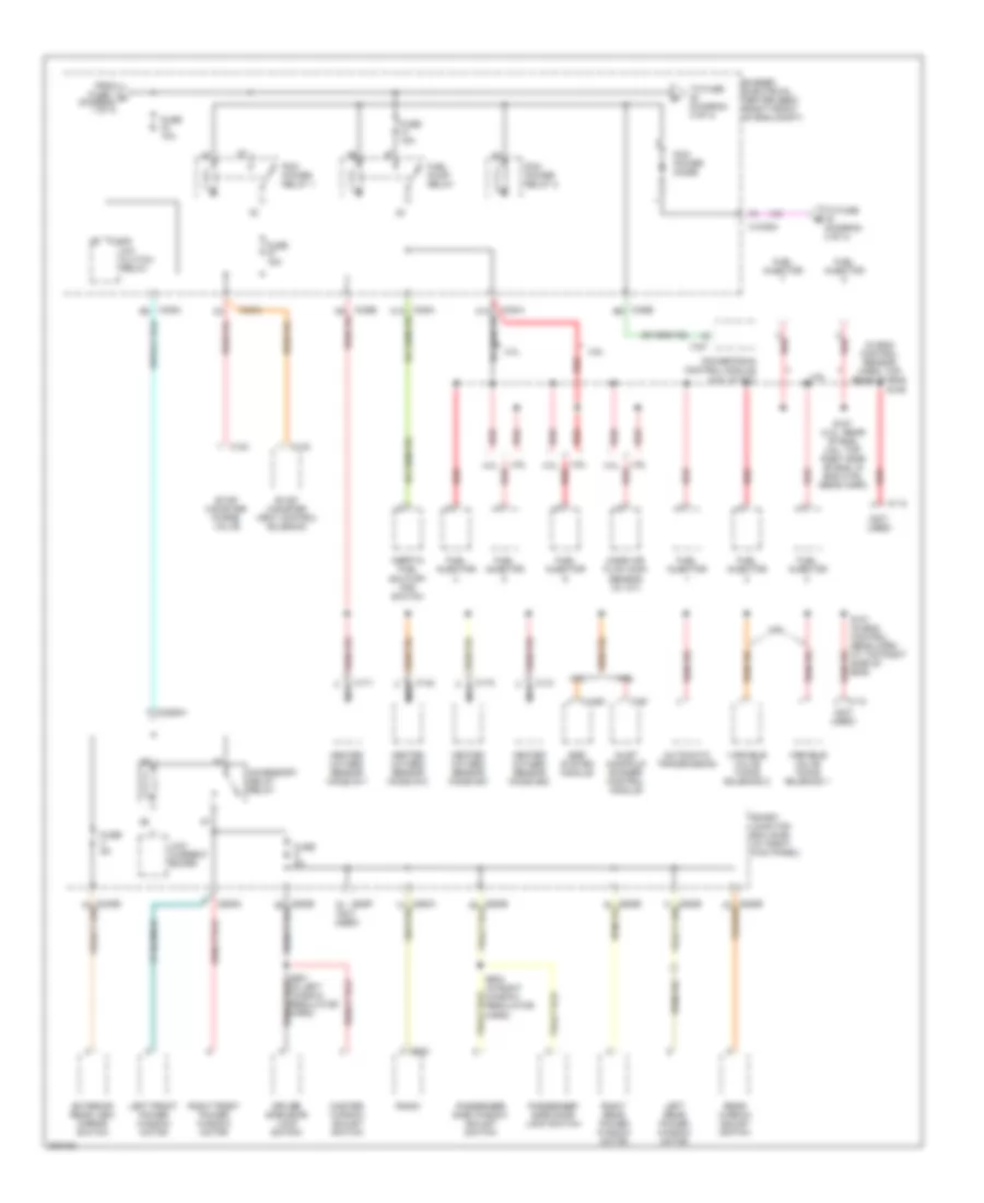 Power Distribution Wiring Diagram 2 of 4 for Ford Mustang 2005
