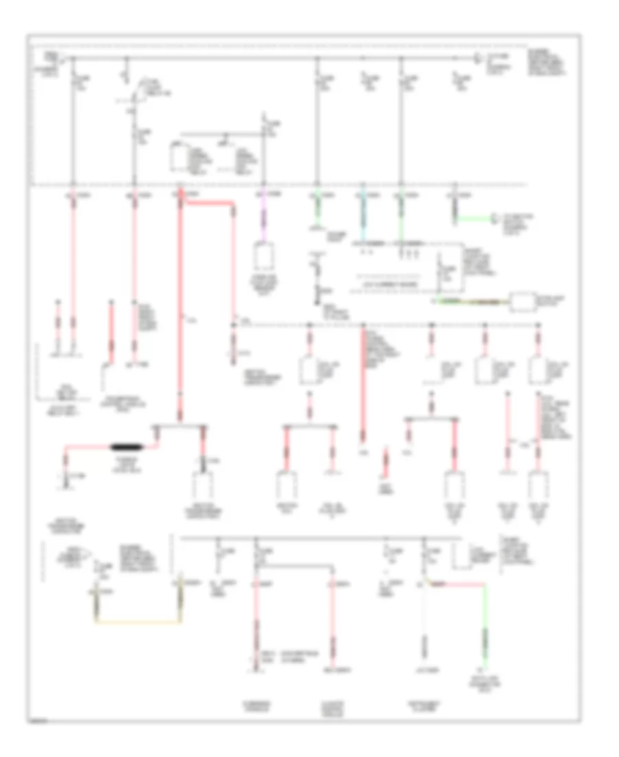 Power Distribution Wiring Diagram 3 of 4 for Ford Mustang 2005