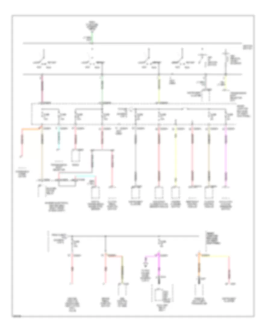 Power Distribution Wiring Diagram 4 of 4 for Ford Mustang 2005