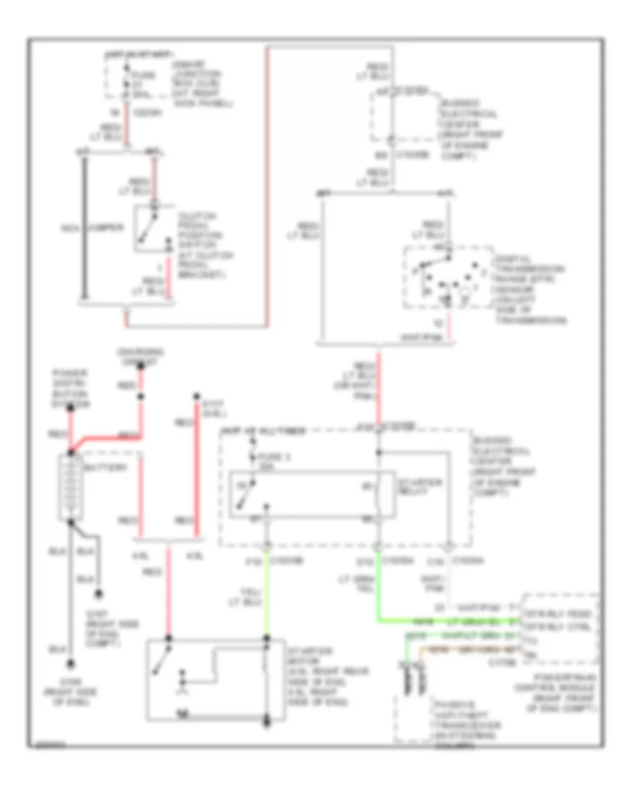 Starting Wiring Diagram for Ford Mustang 2005