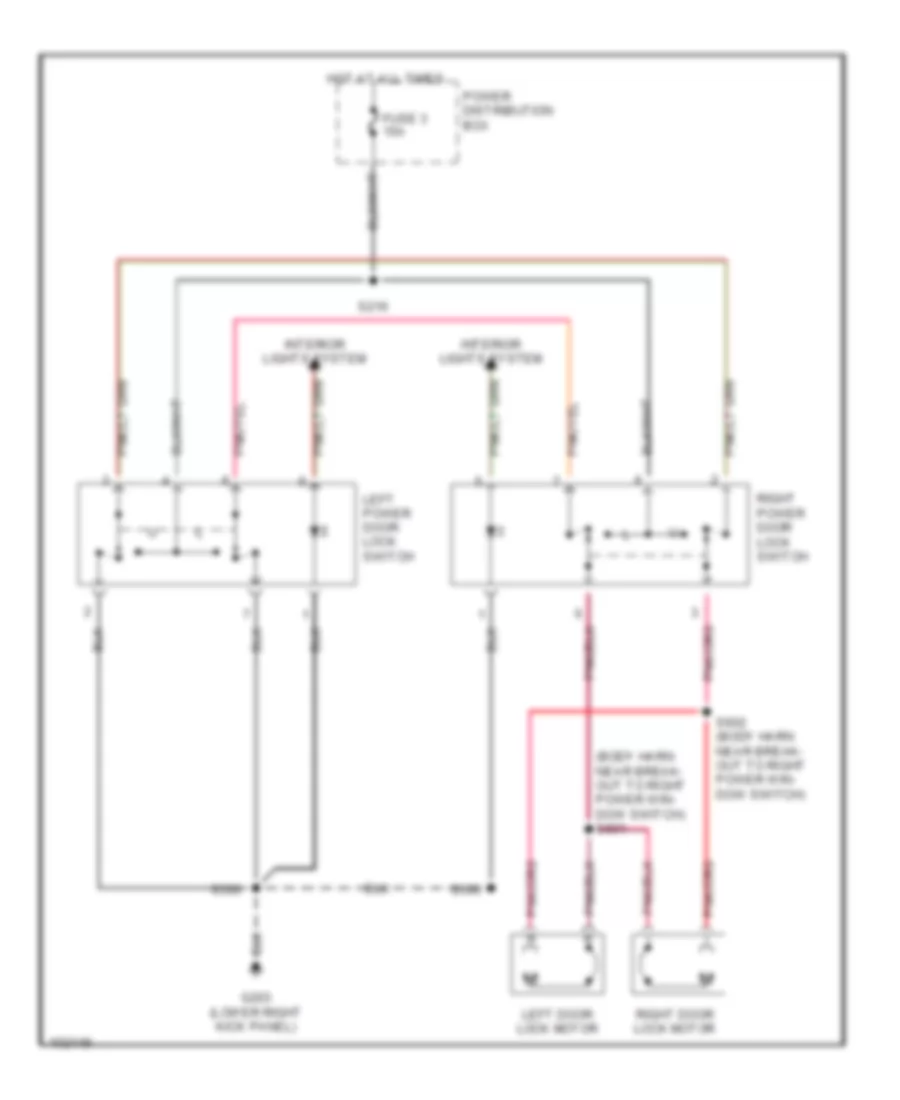 Door Lock Wiring Diagram for Ford Pickup F150 1998