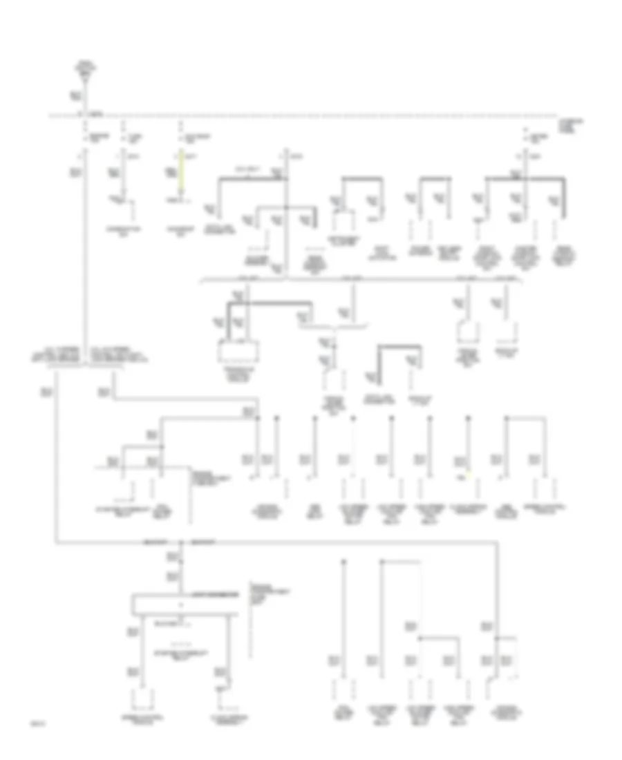 Power Distribution Wiring Diagram (3 of 3) for Ford Probe 1994