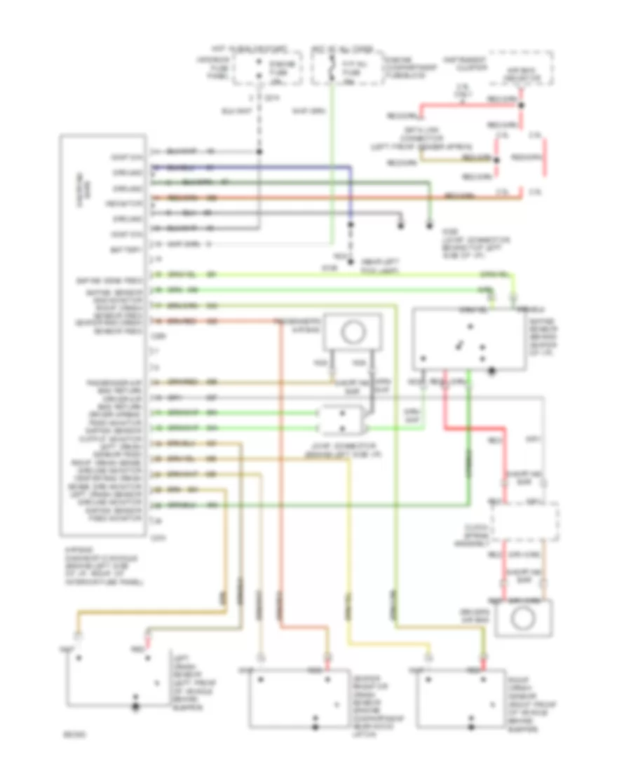 Supplemental Restraint Wiring Diagram for Ford Probe 1994