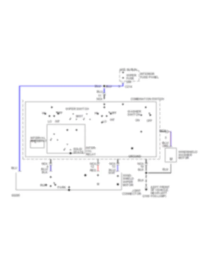 Interval WiperWasher Wiring Diagram for Ford Probe 1994