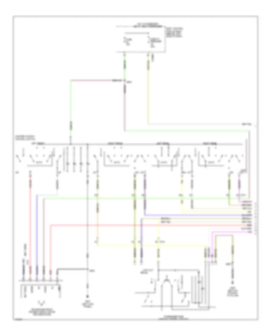 Power Windows Wiring Diagram 1 of 2 for Ford Flex SE 2014