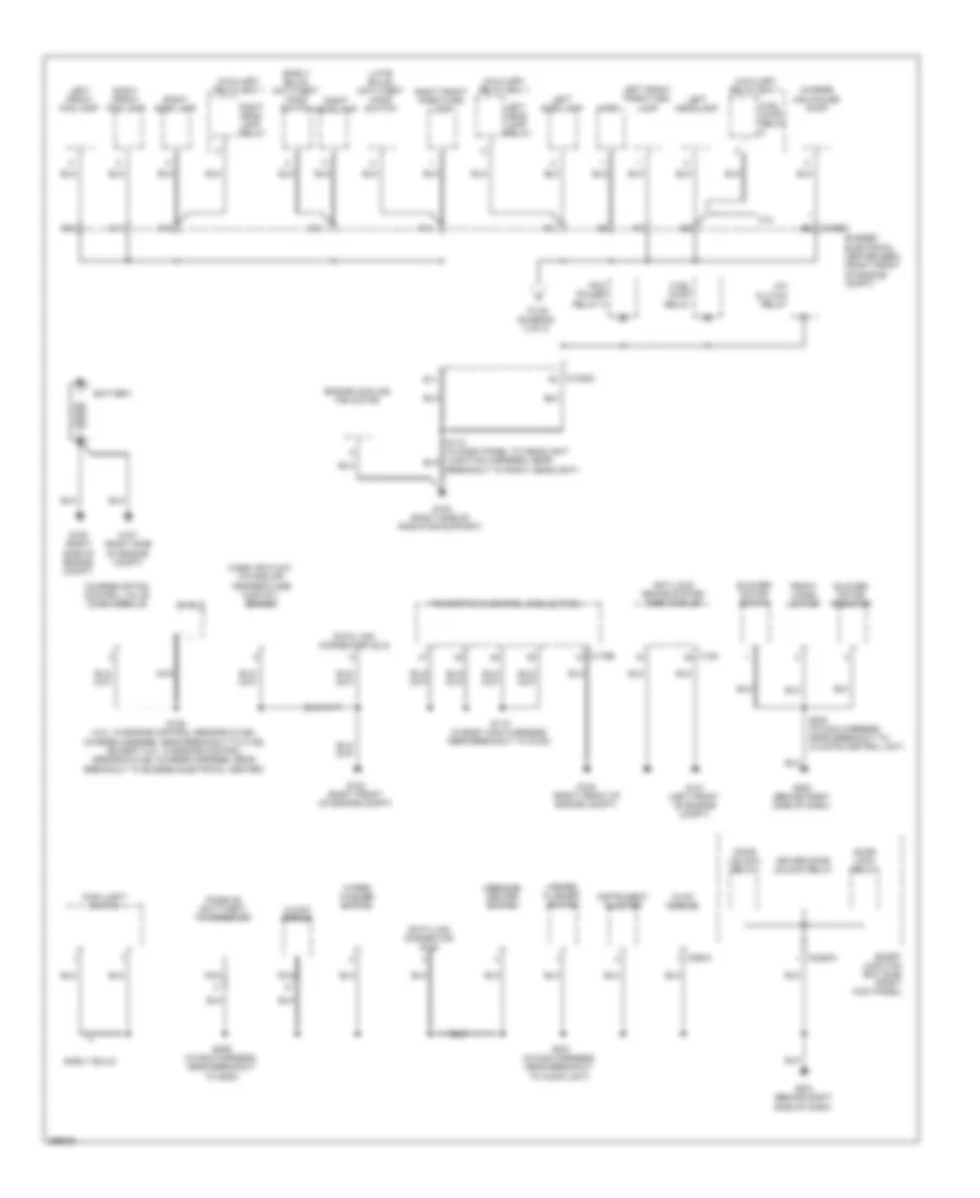Ground Distribution Wiring Diagram 1 of 3 for Ford Mustang 2009