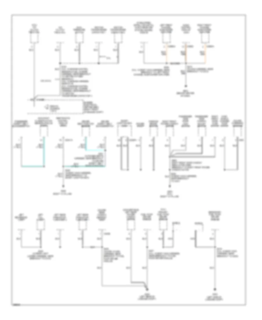 Ground Distribution Wiring Diagram 2 of 3 for Ford Mustang 2009