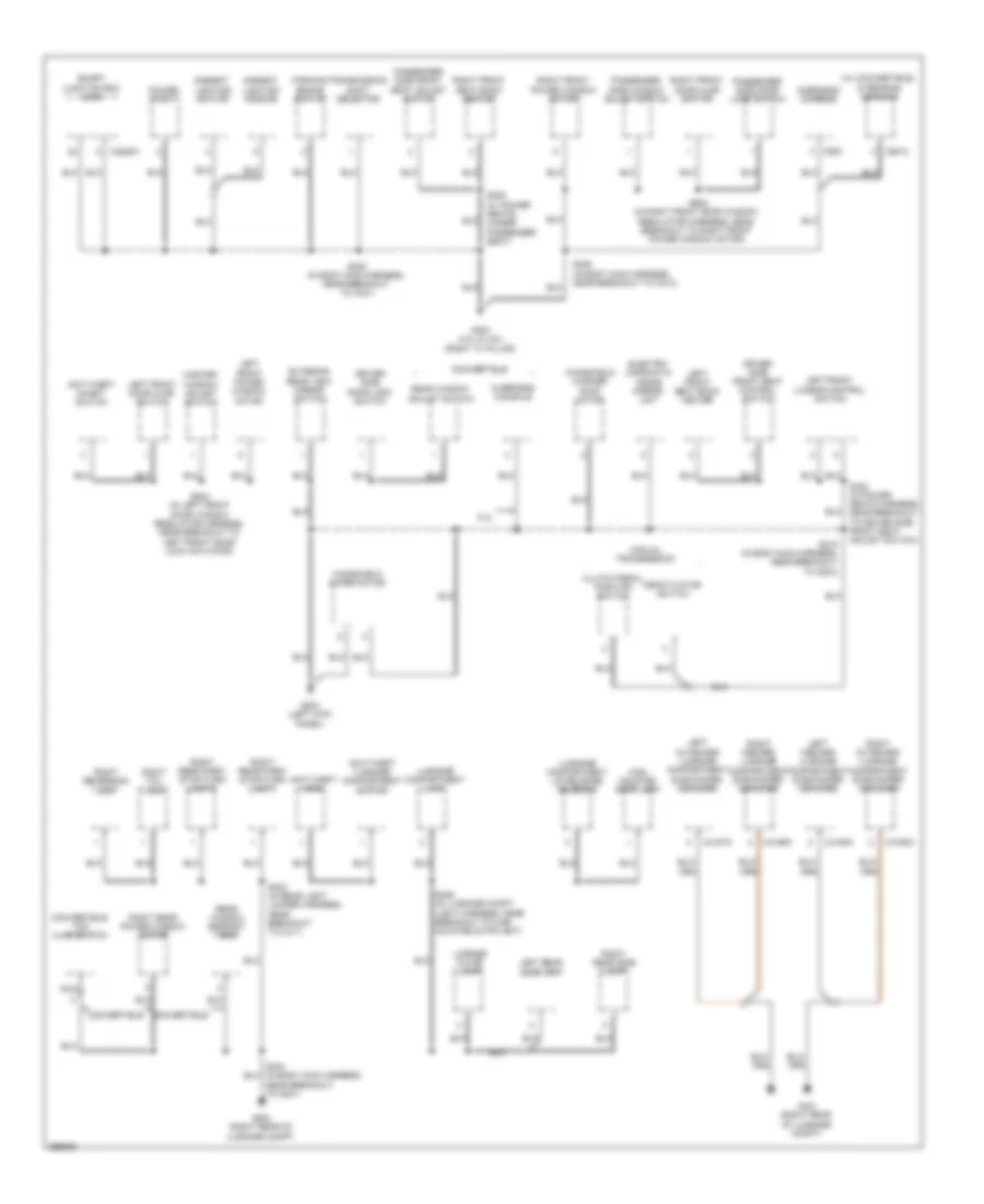 Ground Distribution Wiring Diagram (3 of 3) for Ford Mustang 2009