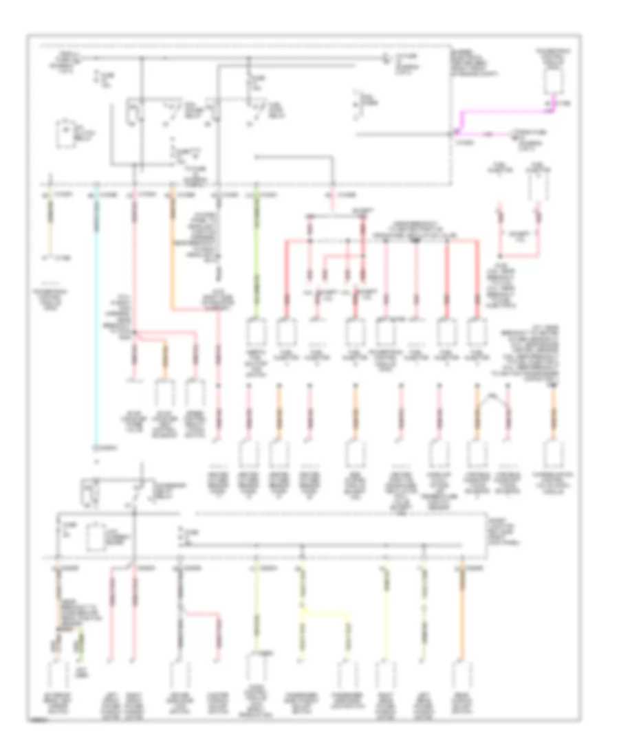 Power Distribution Wiring Diagram (2 of 4) for Ford Mustang 2009