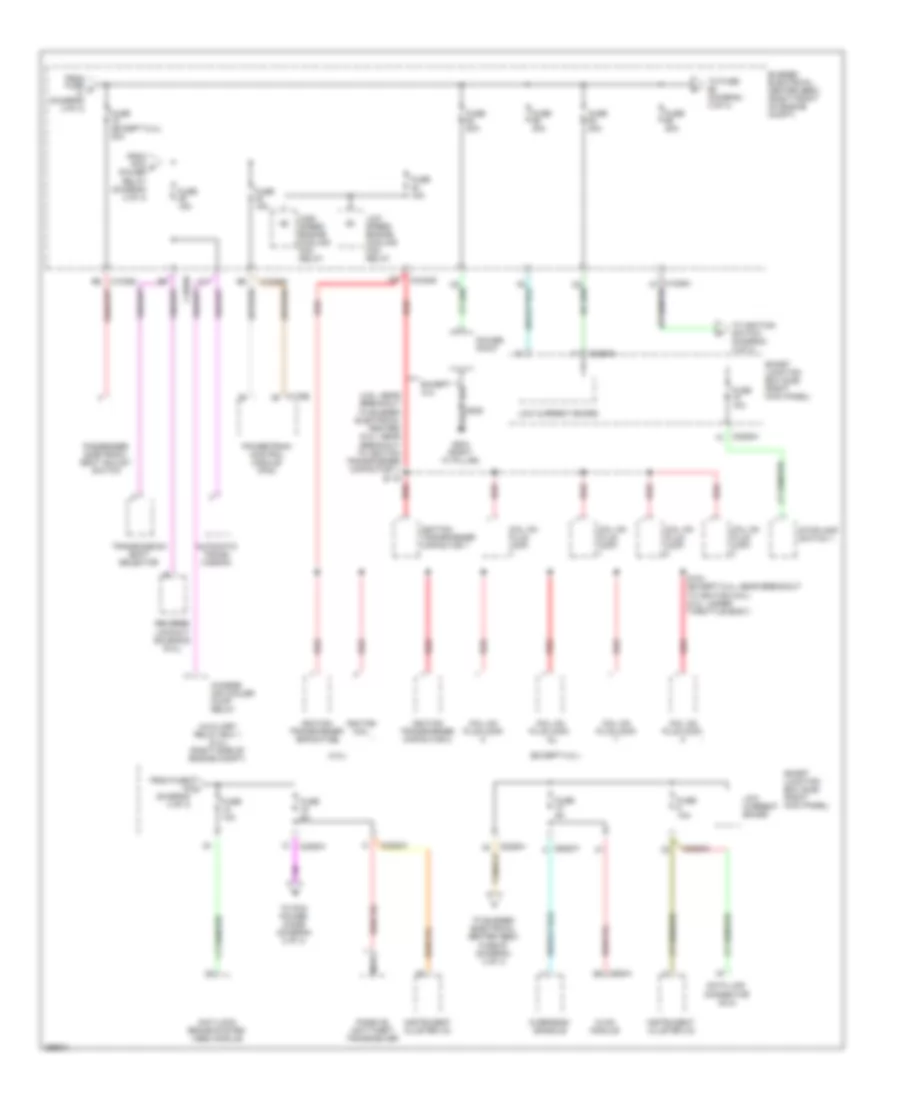 Power Distribution Wiring Diagram (3 of 4) for Ford Mustang 2009