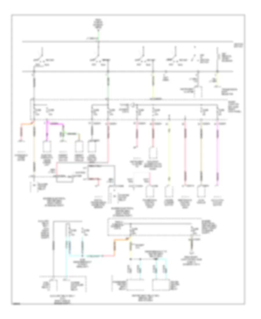 Power Distribution Wiring Diagram 4 of 4 for Ford Mustang 2009