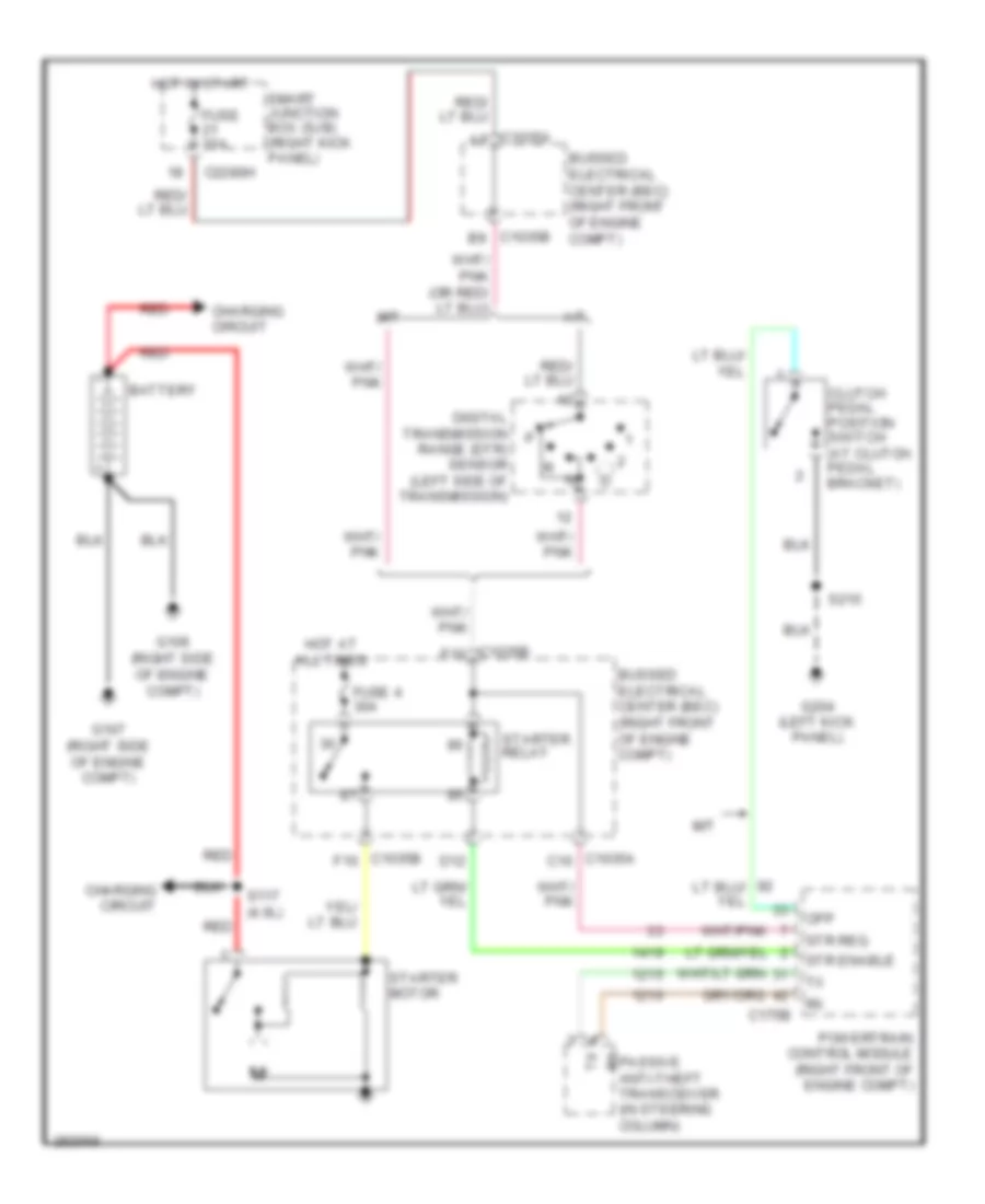 Starting Wiring Diagram for Ford Mustang 2009